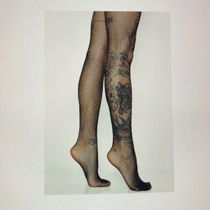 Dolls Kill Crystal Dreamer Fishnet Tights - one size